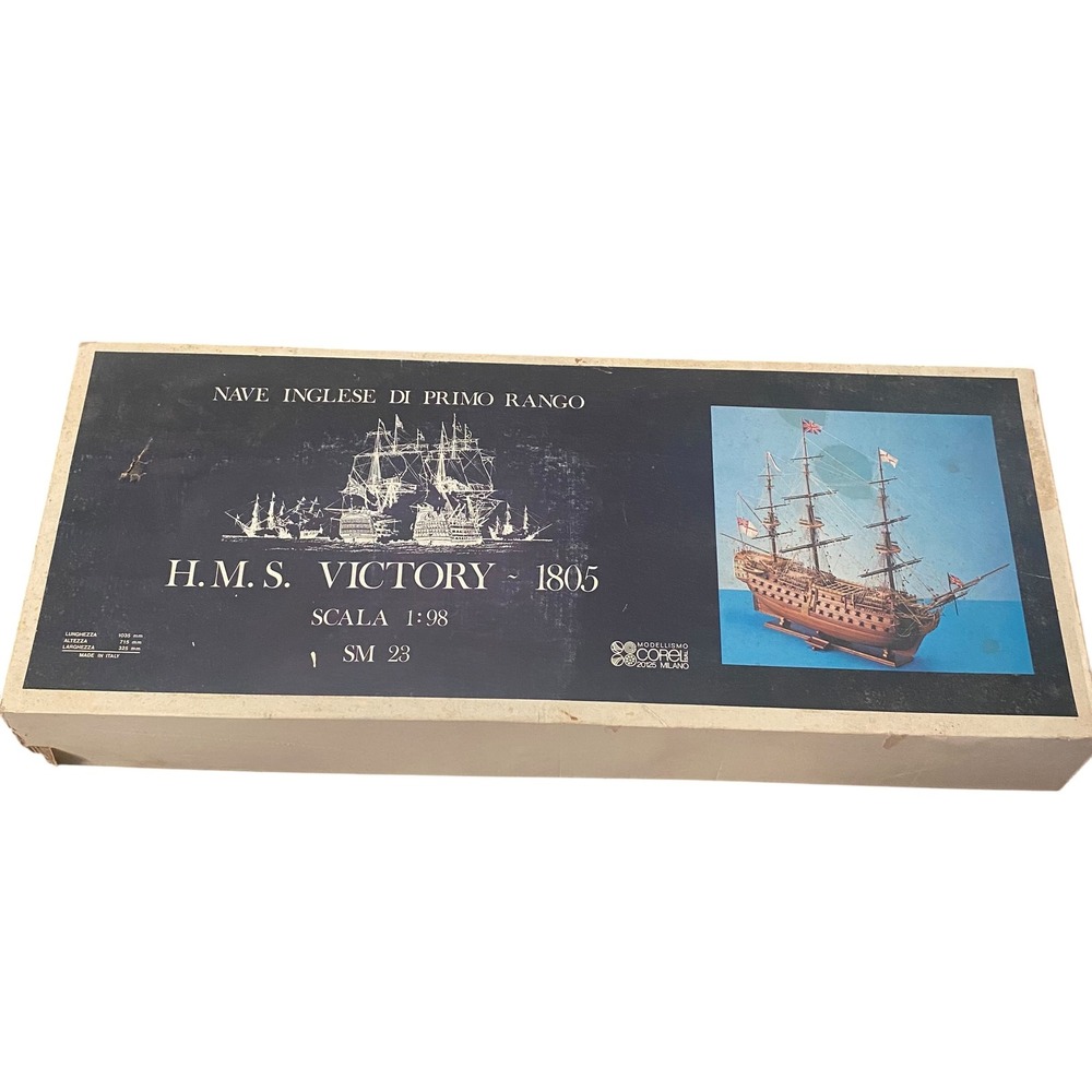 Corel HMS Victory 1805 SM 23 Wooden Tall Ship Model Kit 1:98 Scale 1980s Italy